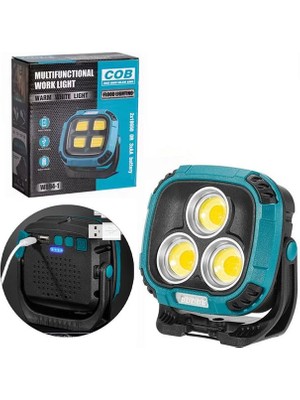 Indispensablely MX-W891 4000K - 7000K - Kırmızı 3 Cob Ledli 30 Watt Çok Fonksiyonlu Çalışma Lambası (Po
