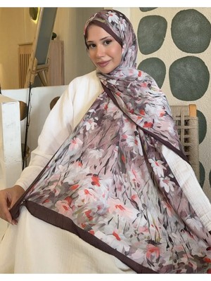 Umas Collection Umas Desenli Bambu Kraş Şal 75 x 185 cm Hafif Dokulu Tesettür Şal