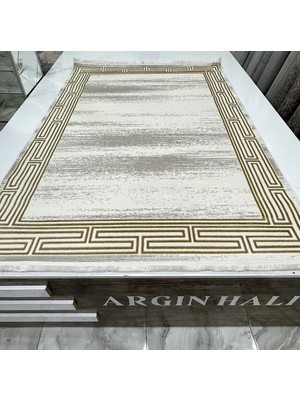 Duru Oturma Odası Halısı Altın Varaklı  Akrilik Halı