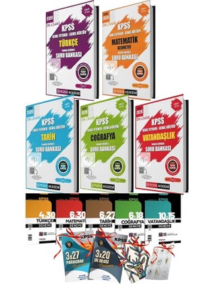 Royal Rain Store Akademi Yayıncılık 2026 Önlisans Kpss Gygk Pegem 5li Soru Bankası Seti ve 2026 Kpss 5li Branş Deneme Seti 4 Hediyeli Önlisans Türkçe Matematik Coğrafya Tarih Vatandaşlık Soru Bankası