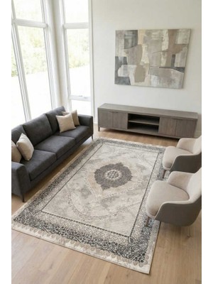 Efor Halı Lynosse Gri Halı Modern Dokuma Halı Yumuşak Oturma Odası Salon Çocuk Odası Mutfak Halısı P1207