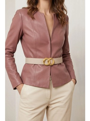 Milleniva Sonsuz Gold Tokalı Ekru Kadın Kemer