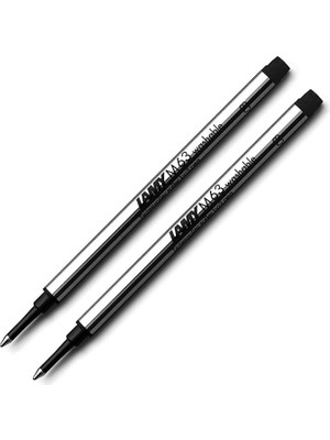 Royal Rain Store M63 Siyah Roller Kalem Yedeği 2'li Set