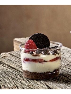 30 Adet Sert Plastik Tatlı ve Aşure Kabı, Dayanıklı, Pratik ve Şık Set