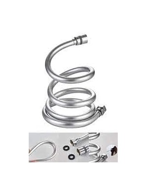 Royal Rain Store Gri Paslanmaz Kopmaz Patlamaz Kaliteli Pvc Duş Hortumu - Yüksek Kaliteli Lüx Duş Spirali - Tüm Duş Setleri/duş Başlıkları ile Uyumlu (G1/2) - 150CM