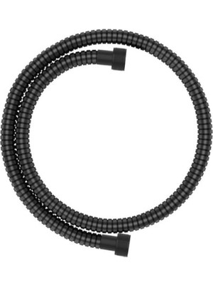 Royal Rain Store 1/2-1/2 Siyah Kısa Robot Tepe Spiral Ara Duş Hortumu 60CM