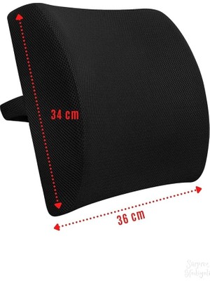 Royal Rain Store Bel Minderi Ortopedik Sandalye Bel Minderi Sırt Dayama Yastığı Visko Koltuk Bel Desteği