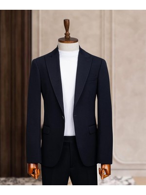 Taxi Giyim Üçlü Takım Elbise - Zara Kumaş - Lacivert - TG3ZL11