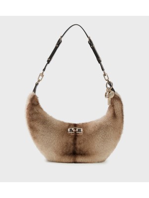 Guess Mavis Suni Kürk Hobo Kadın Omuz Çantası HWFG9674020