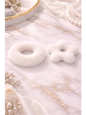 Nati Co Şık Tasarım Peluş Saç Toka Seti