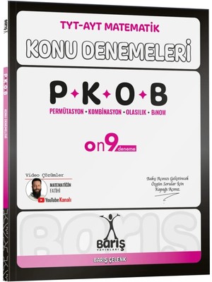 Barış Yayınları TYT-AYT Matematik Permütasyon Kombinasyon Olasılık Binom Konu Denemeleri