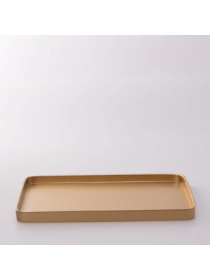 Selim Victoria Dikdörtgen Tepsi Büyük Altın