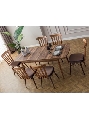 Eymense Fergana 6 Sandalyeli Mutfak Masa Takımı