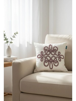 Rolivs Noctra – Bordo Çizgi Punch Kırlent Iç Dolgusuz (Nk 1170)