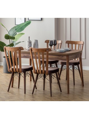 Eymense Fergana 4 Sandalyeli Mutfak Masa Takımı