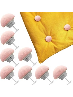 Royal Rain Store Kılıfı Sabitleyici Mantar Çarşaf Tutucu Nevresim Örtü Düzenleyici Düğme Seti 4 Adet (Pembe)