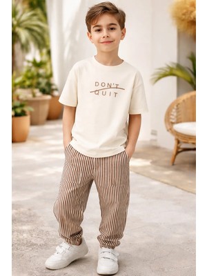 Almira Anne Bebek Pamuklu Erkek Cocuk Yazlik Kisa Kollu Tisort Pantolon Takimi