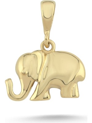 Zümrüt Sarraf 14 Ayar Altın Fil Kolye Ucu