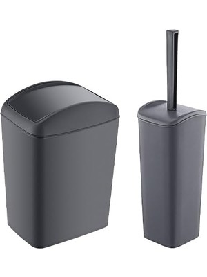 Royal Rain Store Soft Çöp Kovası ve Wc Fırçası Antrasit