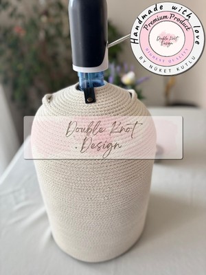 Beyaz Dekoratif Sepet, Damacana Kılıfı ve Organizer, Hasır Jüt, Hediyelik