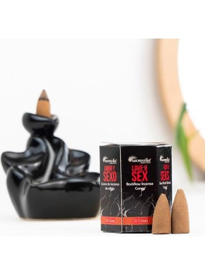 Royal Rain Store Doğal Konık Tütsüler (Şelale Geri Akışkanlı) || Backflow Incense Cones || (Love & Sex)