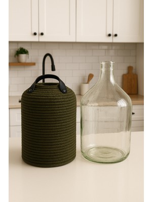 15L Cam Damacana Hasır Kılıfı, Şık ve Dayanıklı Koruma