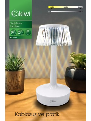 Kiwi KLR-1311 3 Ayarlanabilir Işıklı Masa Lambası