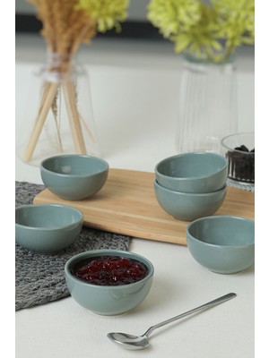 Yeşil Bulut Mini Çerezlik ve Sosluk 8 cm 6'lı Set