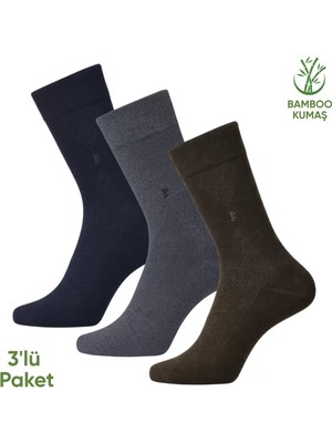 Savage Bambu Erkek Soket Çorap - 3 Çift - Dikişsiz - Gagavuz - 17666 - Set 1