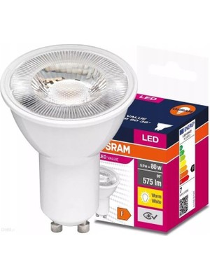 Royal Rain Store Ledvalue 6,9W(80W) PAR16 LED Spot Ampul Sıcak Beyaz 3000K - GU10 Duy