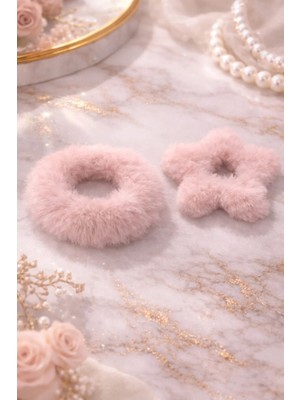 Nati Co Tasarım Peluş Saç Toka Seti