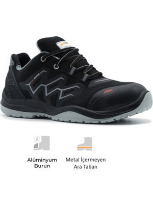 Mekap Pro Neon Rmk-83 S3L | Sr | E | A | Cı | Fo | Wpa Mikrofiber Deri Siyah Gri Alüminyum Burun Iş Ayakkabısı