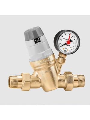 Caleffi 535060 - DN25 Basınç Düşürücü Vana, Basınç Ayar Göstergeli, Manometre Bağ. PN25, 40°c