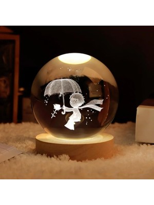 Royal Rain Store Cam Küre Gece Lambası (Küçük Prens 2)