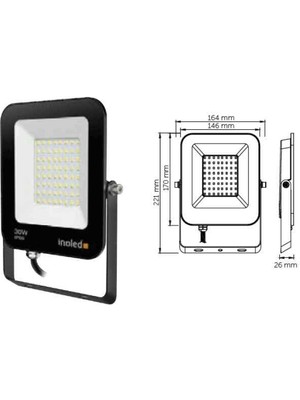 İnoled Inoled 30W Egra LED PROJEKTÖR(G.I-3000K)