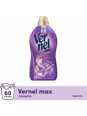 Vernel Max Konsantre Çamaşır Yumuşatıcısı 1.44L (60 Yıkama) Taze Lavanta