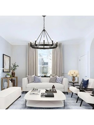 Ronisu Aydınlatma Vintage Avize Retro Ferforje Antika Avize