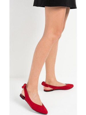 Fox Shoes Kırmızı Kadın Babet D726495302