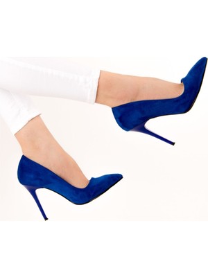 Fox Shoes Saks Mavi Kadın Topuklu Ayakkabı 8922151902