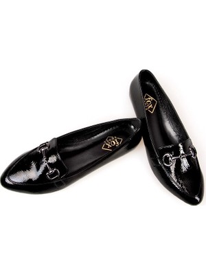Fox Shoes Siyah Kadın Babet G290010008