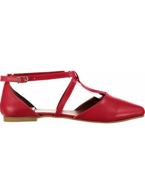 Fox Shoes Kırmızı Kadın Babet D726537309