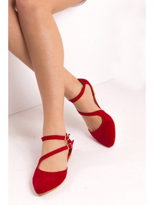 Fox Shoes Kırmızı Kadın Babet D726016902