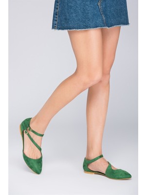 Fox Shoes Yeşil Kadın Babet D726016902