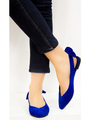 Fox Shoes Saks Mavi Kadın Babet D726495302