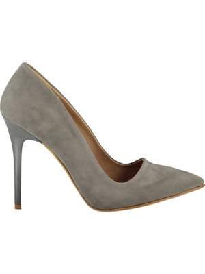 Fox Shoes Gri Kadın Topuklu Ayakkabı 8922151902