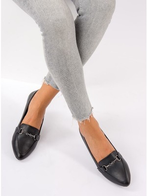 Fox Shoes Siyah Kadın Babet G290010009