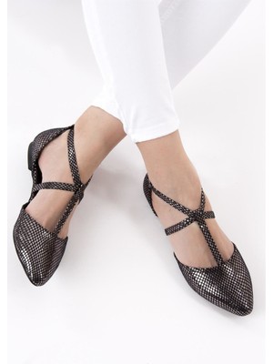 Fox Shoes Platin Kadın Babet D726537307