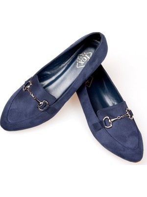 Fox Shoes Lacivert Kadın Babet G290010002