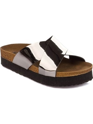 Fox Shoes Platin Kadın Terlik B777742234