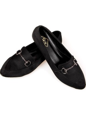 Fox Shoes Siyah Kadın Babet G290010002